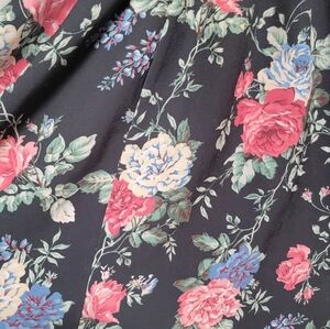 Vixen by Micheline Pitt Ingenue in vintage black floral XL *flaws